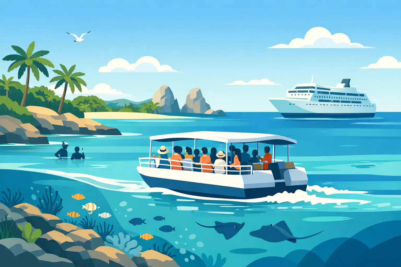 Boat Tour for Cruise Visitors in Grand Cayman