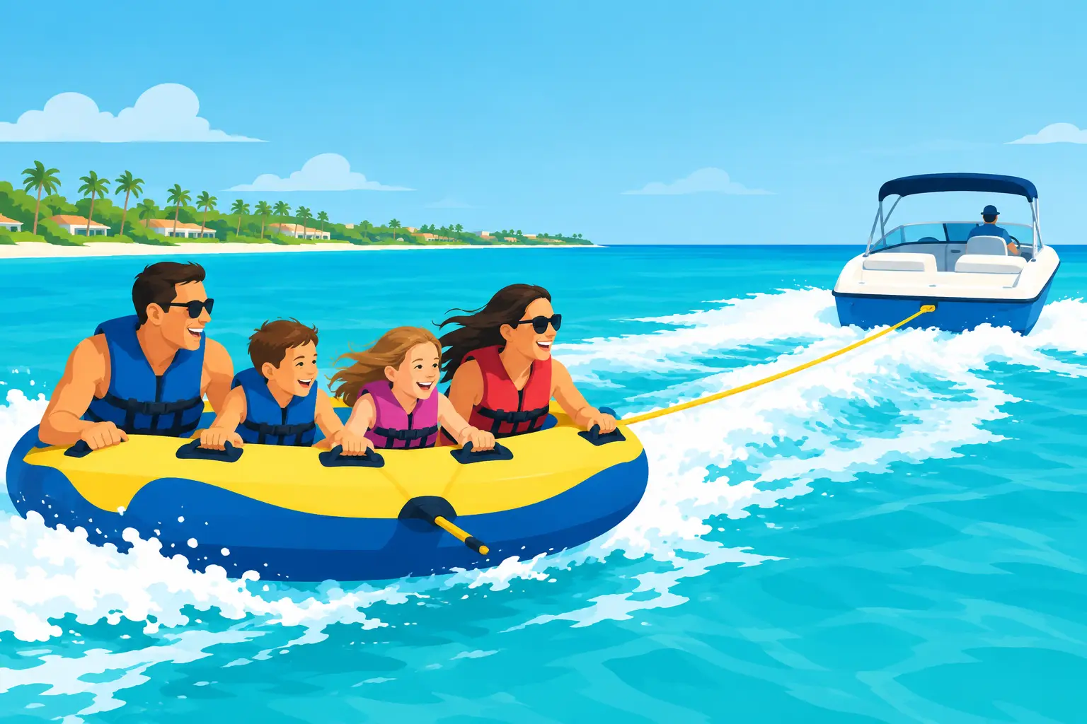 Boat Tubing in Grand Cayman for Families